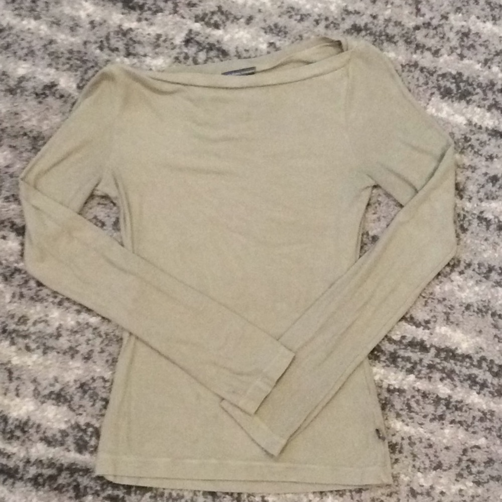 Women’s Light Navy Green Off The Shoulder Top